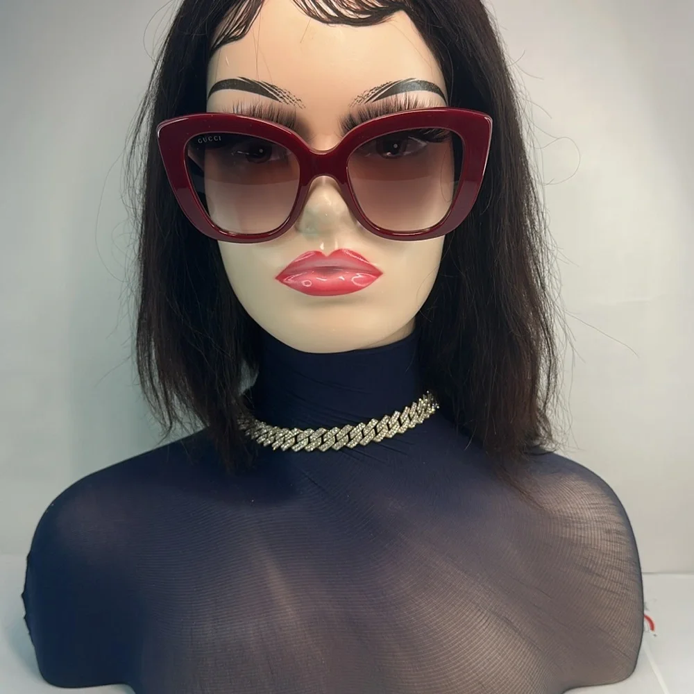 New Authentic Gucci Oversized GG0327S 006 Butterfly Sunglasses - Picture 4 of 15